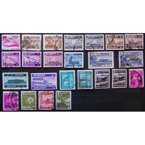 Lot De 24 Timbres De Bangladesh