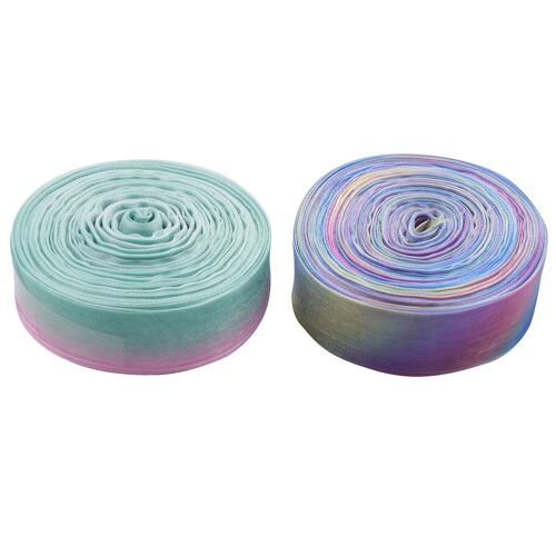 2 Rouleaux Ruban 50 Verges Par 1 Pouce De Large Paillettes Enveloppant Ruban Emballage Artisanat Cheveux Fête De Mariage De