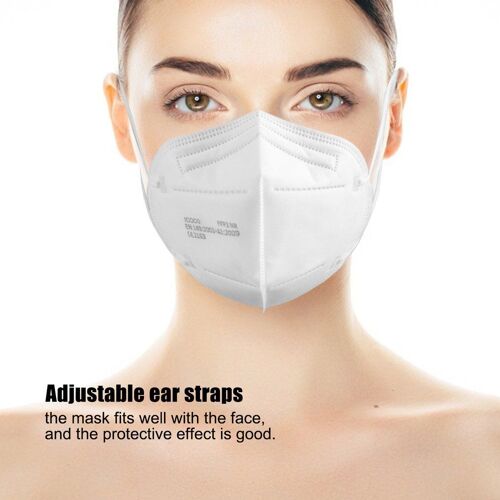 50pcs Masque Ffp2 Masque De Conception D'arc Soulid 3d À 5 Couches De Protection