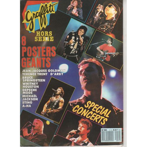 Graffiti 11 Hors Serie Poster Goldman/Depeche Mode/Sting/A-Ha/D Arby/Springsteen/Michael Jackson/