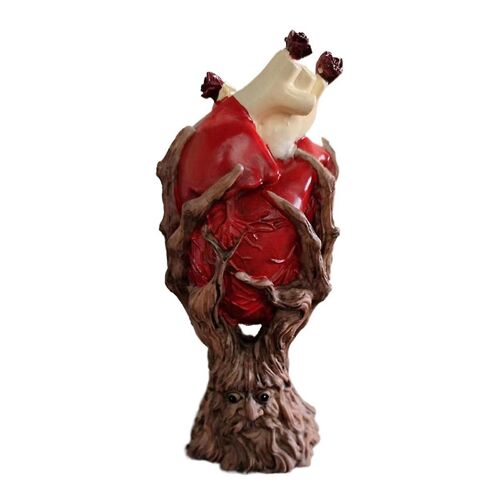 Red Anatomical Heart Tree Statue Heart Dissection Model Resin Craft Ornaments Symbolize Rebirth and