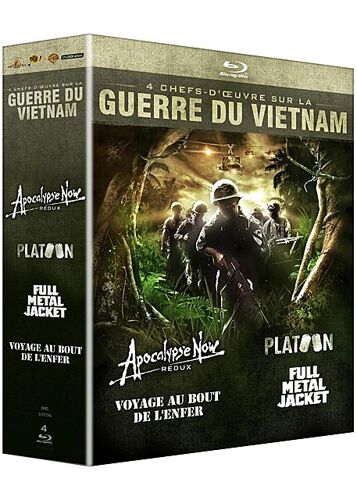 Guerre Du Vietnam - Coffret 4 Films : Apocalypse Now + Platoon + Full Metal Jacket + Voyage Au Bout De L'enfer - Pack - Blu-Ray