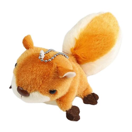 Un Mignon Mini Écureuil En Peluche Jouet Poupée Pendentif Décoration Porte-Clés Porte-Clés Sac À Dos Surdimensionné Queue Écureuil Cadeau D'anniversaire