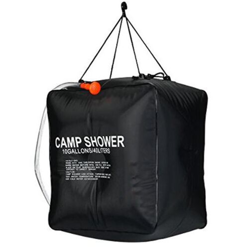 Réservoir de douche extérieur Sac de douche solaire de camping portable 10 gallons de randonnée escalade d'eau de douche d'été