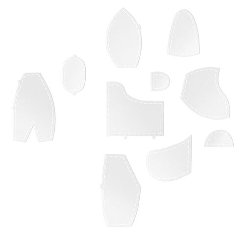 10pcs Memory Bear Template Ruler Set,Sewing Quilting Templates, Acrylic Quilting Rulers And Templat