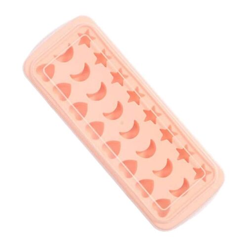 1 Pcs Silicone Ice Square Tray,24-Cavity Heart Moon Star Shaped Chocolate Soap Moulds,Baking Molds,