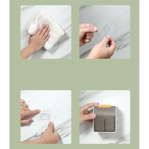 Independently Designed Wall Mounted Cotton Swab Storage Box, Perforated Free Bathroom, Toilet, Whit