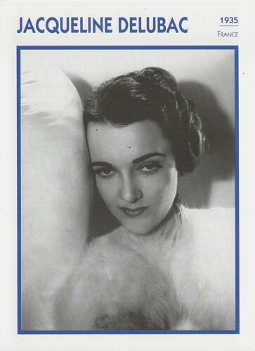 Fiche Portrait De Star Jacqueline Delubac