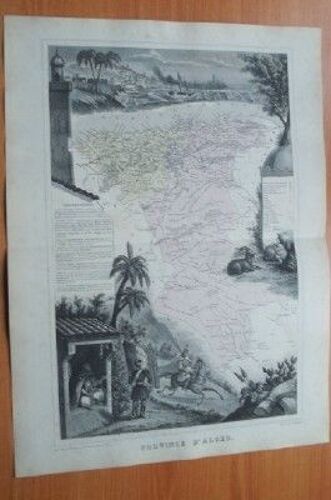 Carte Ancienne De 1869 De La Province D'alger