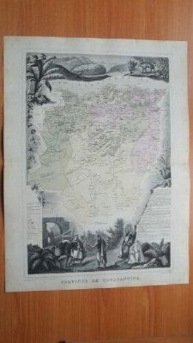 Carte Ancienne De 1869 De La Province De Constantine