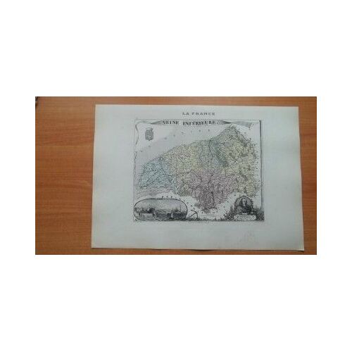 Carte Ancienne De 1869 D?Partement De La Seine-Inf?Rieure