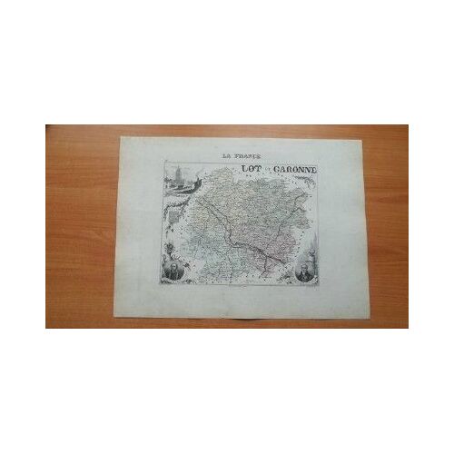 Carte Ancienne De 1869 D?Partement Du Lot Et Garonne