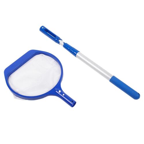 Filet de balayage de piscine Tige télescopique Piscine Skimmer Nettoyage Filtre Maille Piscine Étang Outils De nettoyage