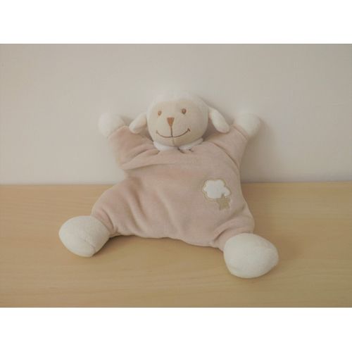 Doudou Mouton Agneau Beige Blanc Bout'chou Monoprix