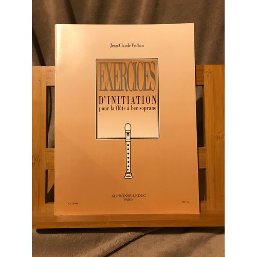 Jean-Claude Veilhan Exercices D'initiation Flûte A Bec Soprano Partition Leduc