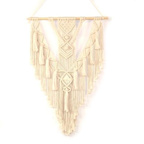Wall Hanging Macrame Tapestry Hand-woven Boho Crafts Decoration Chic Room Bedroom Geometric Decorat