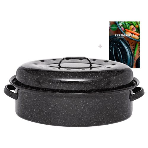 Graniteware - Cocotte Roaster En Acier Émaillé + Livre De Recette | Grand Format