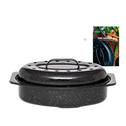 Graniteware - Cocotte Roaster En Acier Émaillé + Livre De Recette | Petit Format