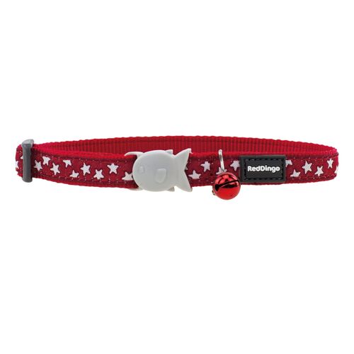 Red Dingo Collier Fantaisie Rouge À Etoiles Blanches Pour Chat
