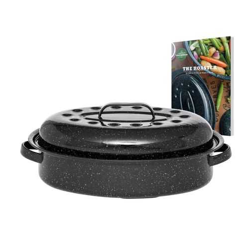 Graniteware - Cocotte Roaster En Acier Émaillé + Livre De Recette | Format Moyen