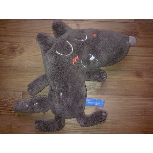 Doudou Loup Semi Plat Tout Simplement Casino 20 Cm
