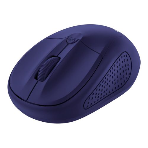 Trust Primo - Souris - droitiers et gauchers - optique - 4 boutons - sans fil - 2.4 GHz - récepteur sans fil USB - bleu foncé mat