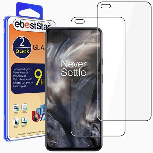 Ebeststar - [Pack X2] Verre Trempé Oneplus Nord Film Protection Ecran Anti Casse, Anti-Rayure, Pose Sans Bulles [Dimensions Precises Smartphone : 158.3 X 73.3 X 8.2 Mm, Écran 6.4'']