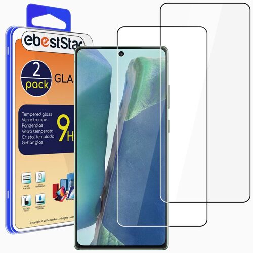 Ebeststar - [Pack X2] Verre Trempé Samsung Galaxy Note20 (4g, 5g) Film Protection Ecran Anti Casse, Anti-Rayure, Pose Sans Bulles [Dimensions Precises Smartphone : 161.6 X 75.2 X 8.3 Mm, Écran 6.7'']