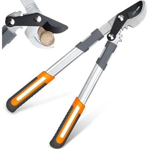 Coupe-Branches 50cm,Système de Coupe Engrenage,Multi-épaisseur,Peut Couper des Branches Epaisses d'un Diamètre de 3 cm,Lame Tranchante SK5,Poignée Aluminium Stable,Ébrancheurs Professionnel