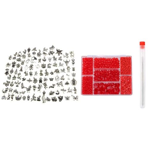 Breloques En Forme D'animaux, Vente En Gros, Pendentif En Vrac Et 1 Ensemble De Perles De Forme Mixte, 100 Pièces