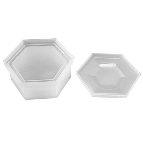 Moule Hexagonal En Cristal Époxy Pour Bricolage, Boîte De Rangement Pour Bijoux, 2 Pièces