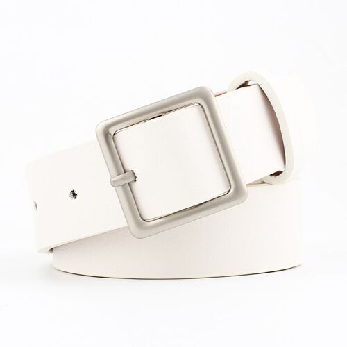Ceinture En Cuir Pour Femmes, 3cm De Large, Noir, Marron, Haute Qualité, Boucle Carrée En Métal, Ceintures Pour Jeans, 2021