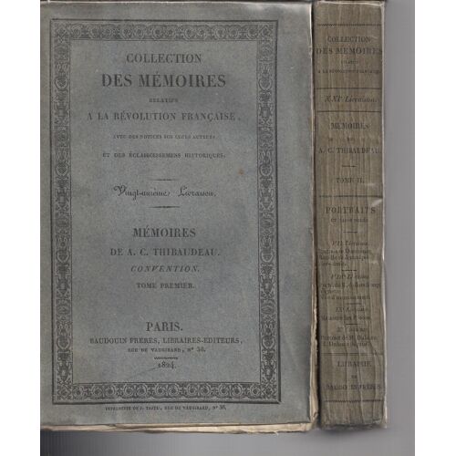 Mémoires Sur La Convention Et Le Directoire. I. Convention. - Ii. Directoire.