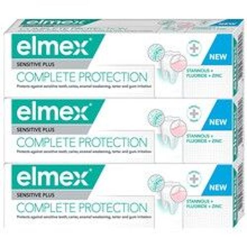 Elmex - Sensitive Plus Complete Protection Tripack Toothpaste - Zubní Pasta 75ml 