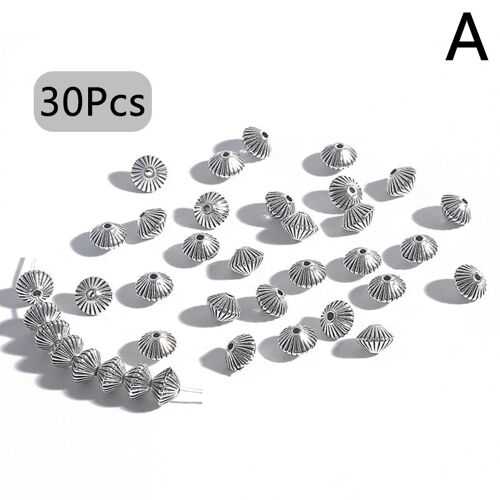 Perles D'espacement En Alliage De 6mm, Perles D'espacement En Forme De Cône En Métal Antique, Couleur Argent Tibétain, Bracelet Et Collier, Fabrication De Bijoux À Faire Soi Même