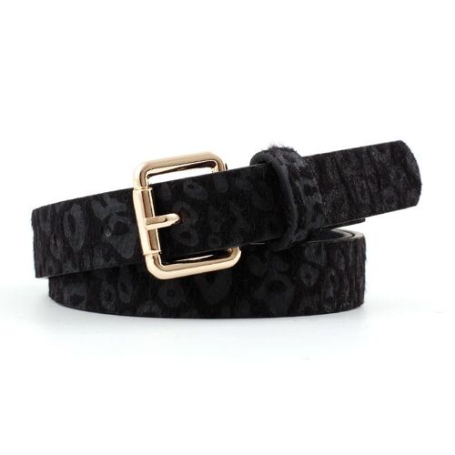 Ceinture En Cuir À Motif Léopard Pour Femmes, Sexy, À La Mode, Carré, Boucle, Robe En Jean Pour Filles, Ceintures Sauvages
