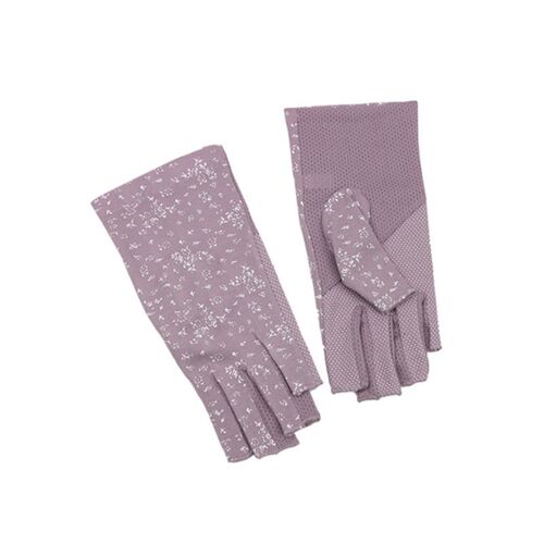Gants De Frappe Fins En Coton Pour Femme, Protection Solaire, Mitaines De Cyclisme, Motif À Fleurs, Demi Doigt, Écran Tactile, Été