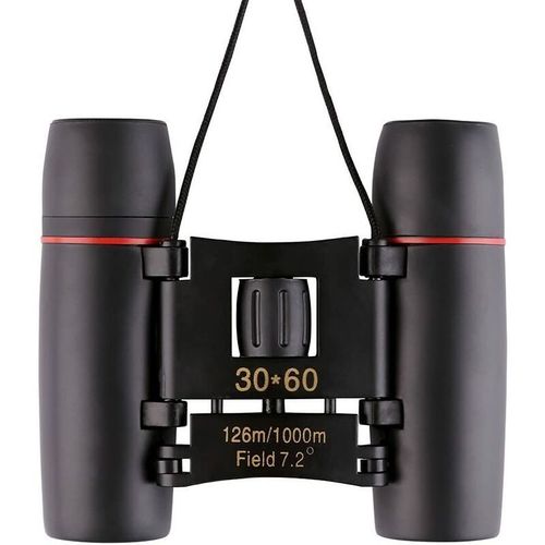 Jumelles professionnelles puissant, 30 x 60 haute puissance de grossissement jumelles, vision nocturne, Compact, idéal pour voyages, concerts Match Football, Randonnée, birdwatching etc, Noir