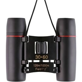 Jumelles professionnelles puissant, 30 x 60 haute puissance de grossissement jumelles, vision nocturne, Compact, idéal pour voyages, concerts Match Football, Randonnée, birdwatching etc, Noir