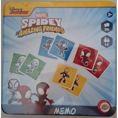 Marvel - Spidey Et Ses Amis Extraordinaires - Spidey And His Amazing Friends - Memo - Jeu De Memory Dans Boite Métal