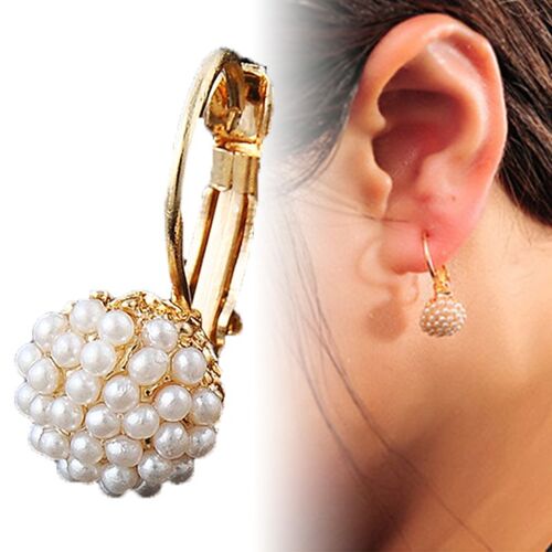 Boucles D'oreilles En Fausse Perle Pour Femme, Bijoux De Mariée, Vente En Gros