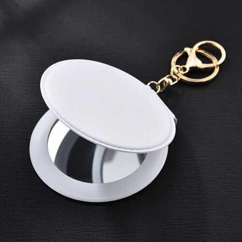 Porte Clés Miroir En Cuir Pu Pour Femmes, Porte Clés De Sac De Voiture, Cadeau De Bijoux Pour Portefeuilles, Porte Clés De Poche, Accessoires