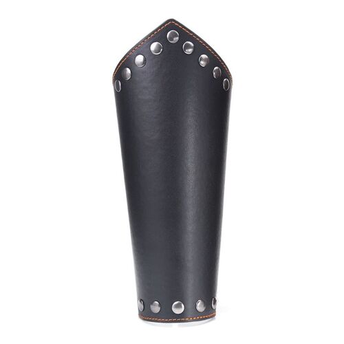 Bracer Large-Bracelet De Protection Pour Hommes, 1 Pièce, Armure De Bras, Manchette, Ficelle Croisée Steampunk En Faux Cuir À Lacets Gantlet, Réchauffeurs De Bras