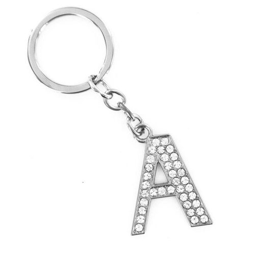 Nouveau Porte Clés En Cristal Strass Alphabet, Lettre Initiale, Unisexe, 26 Lettres