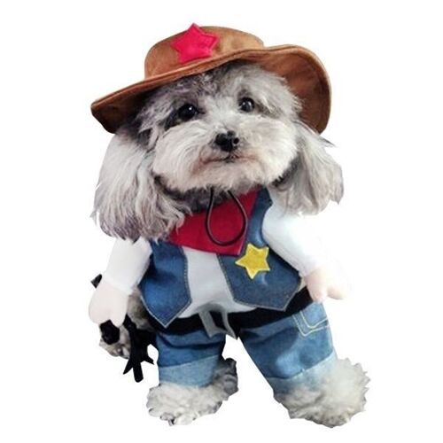 Déguisement Pour Chien Shérif Avec Fermeture Scratch Costume
