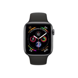 Apple Watch Series 4 (GPS) 44 mm - Boîtier gris aluminium avec bracelet sport noir 140-210 mm