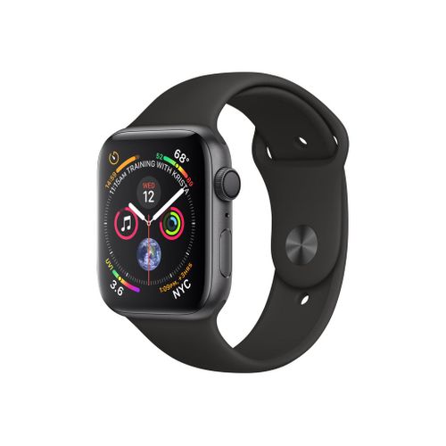 Apple Watch Series 4 (GPS) - Boîtier 44 mm Aluminium Gris avec Bracelet Sport Noir