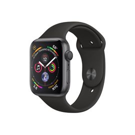 Apple Watch Series 4 (GPS) - Boîtier 44 mm Aluminium Gris avec Bracelet Sport Noir