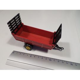 Remorque Agricole Rouge Ridelles Noires-Majorette
