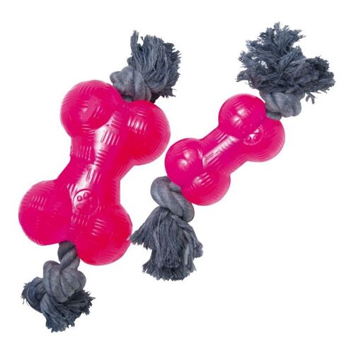 Gloria Tpr Corde Os - Os De Chien - Taille 13 97 Cm - Tr S Résistant - Interactive - Flexible - Jouet Mâcher - Jouets Pour Chiens - Rose